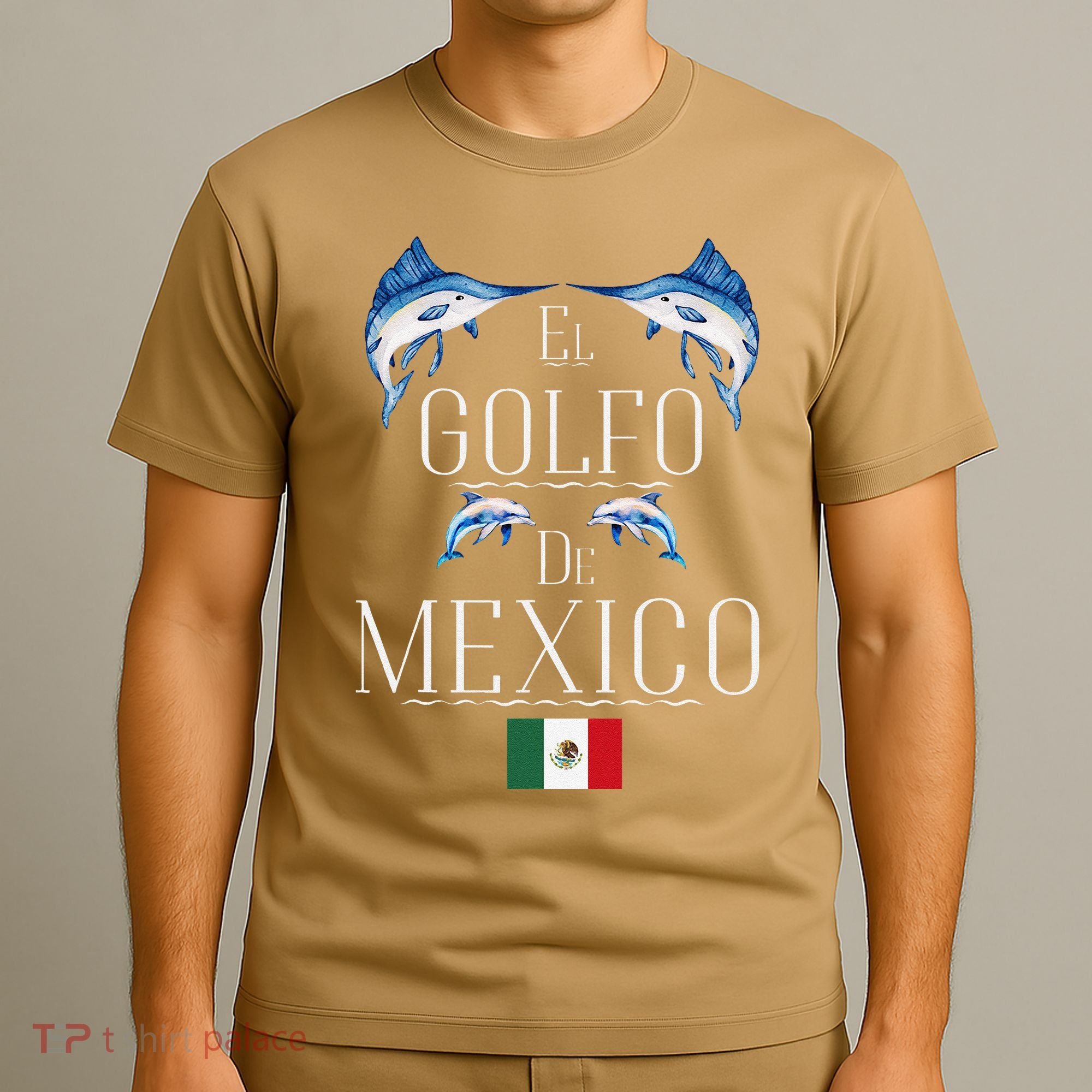 Golf Of Mexico Marlin El Golfo De MéXico Dolphin Flag T-Shirt