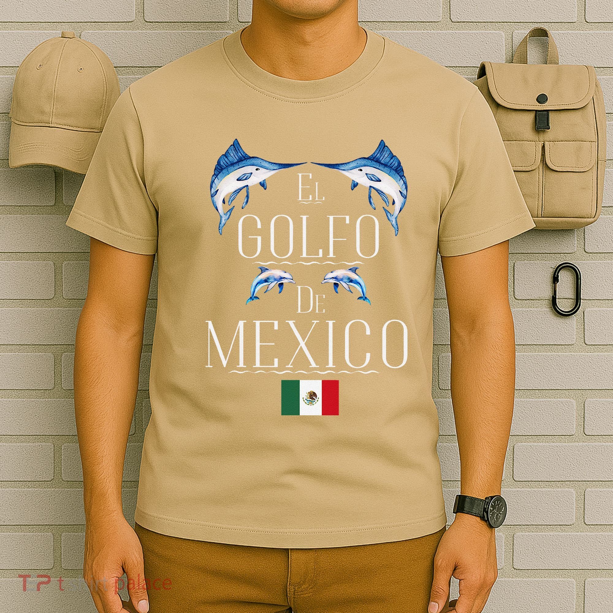 Golf Of Mexico Marlin El Golfo De MéXico Dolphin Flag T-Shirt