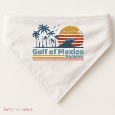 Gulf Of Mexico Forever USA-Made Doggie Bandana