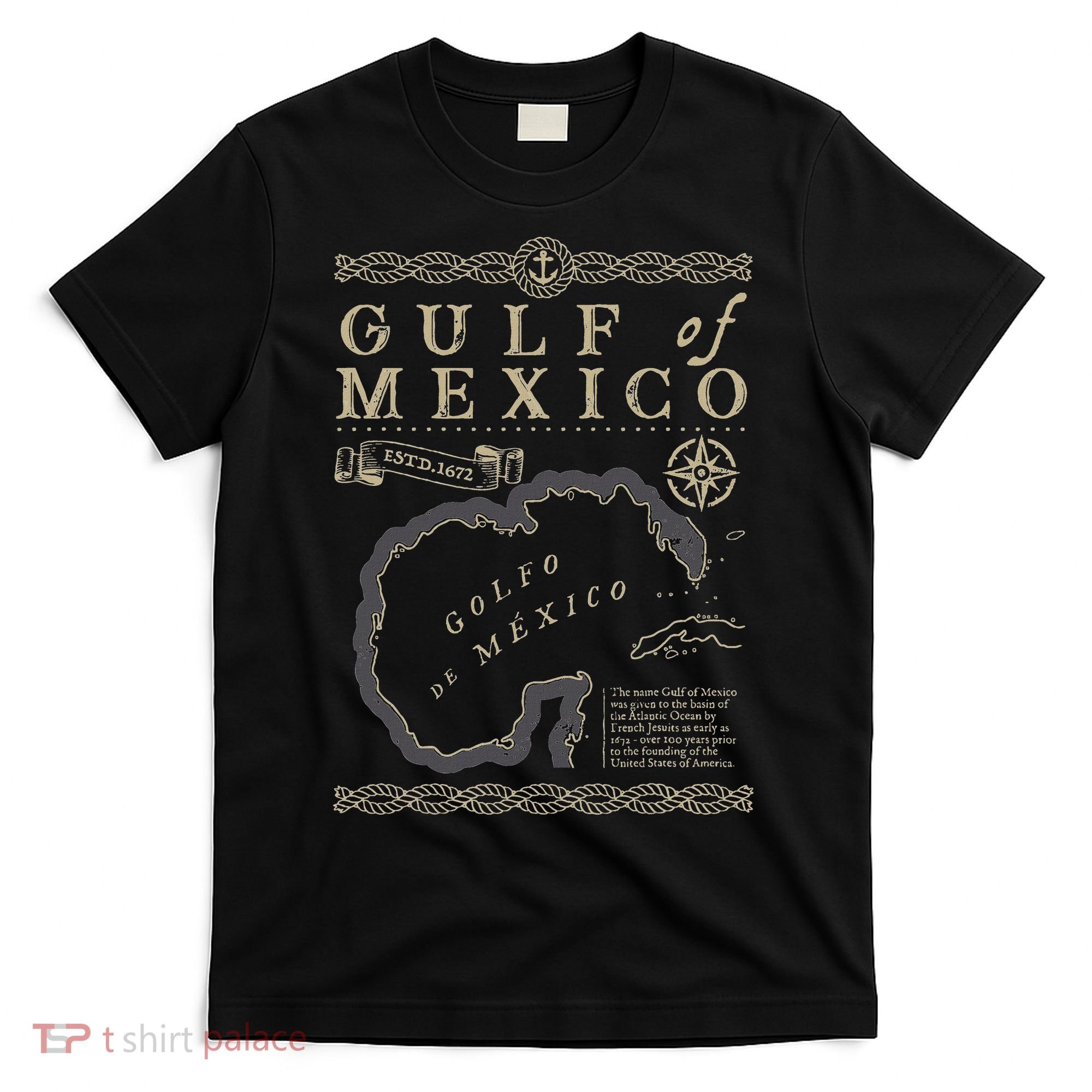 Gulf Of Mexico Est 1550 Retro Vintage Beach T-Shirt