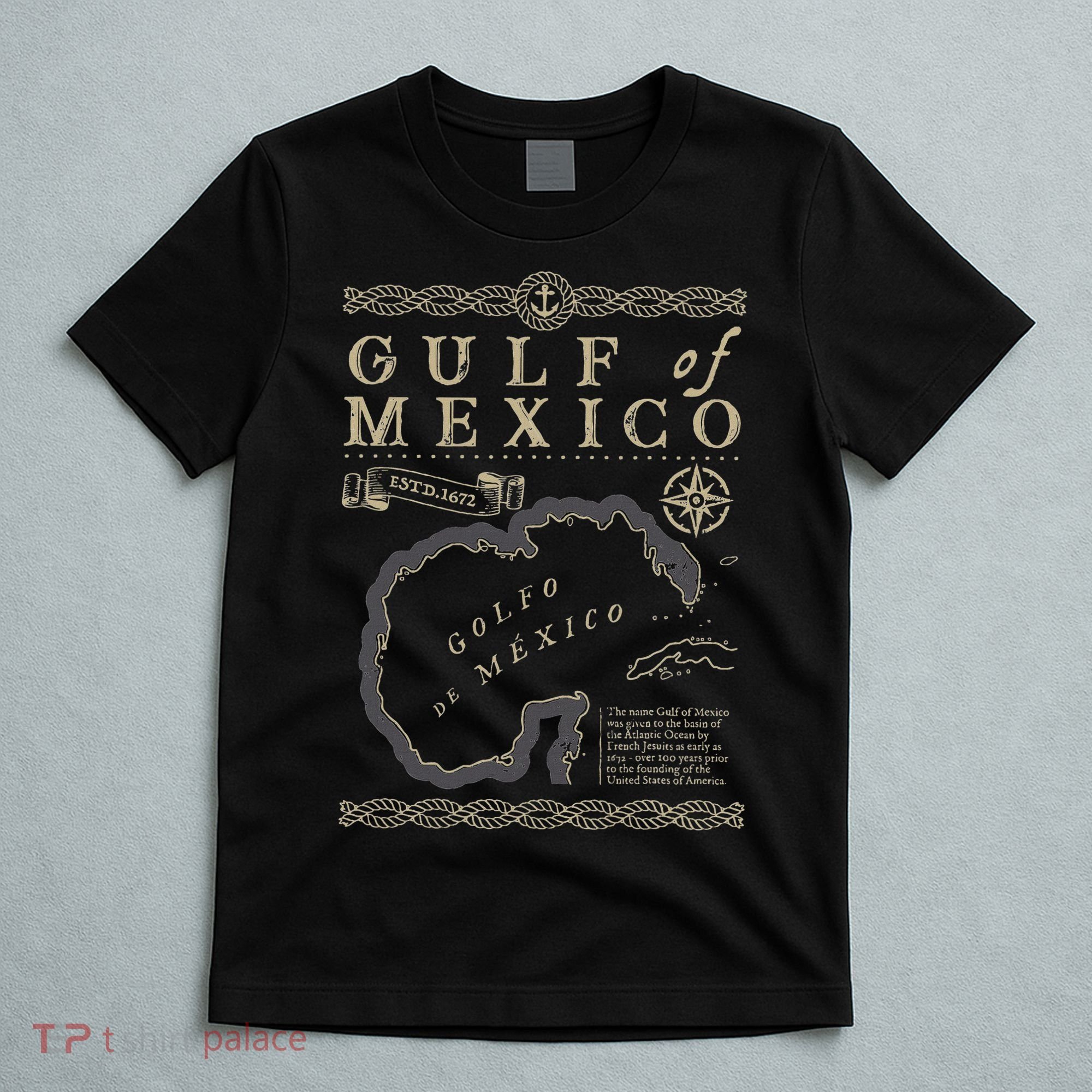 Gulf Of Mexico Est 1550 Retro Vintage Beach T-Shirt