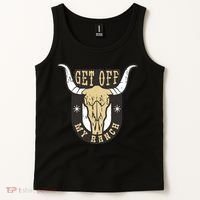 Get Off My Ranch Bull Tank Top thumb 2