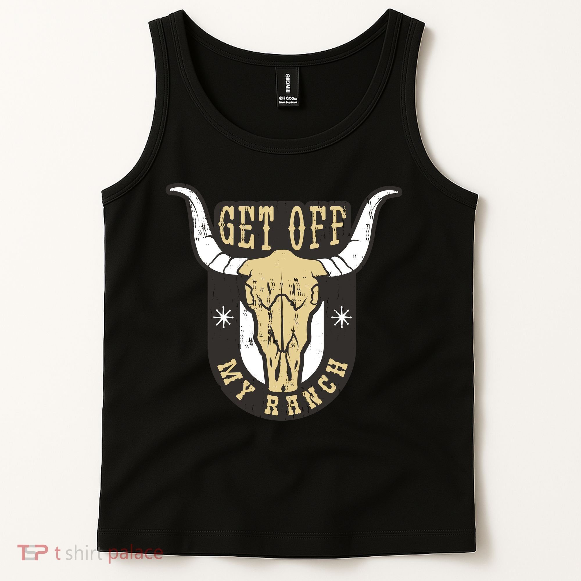 Get Off My Ranch Bull Tank Top