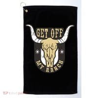 Get Off My Ranch Bull Golf Towel thumb 0