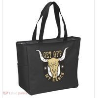 Get Off My Ranch Bull Tote Bag thumb 2