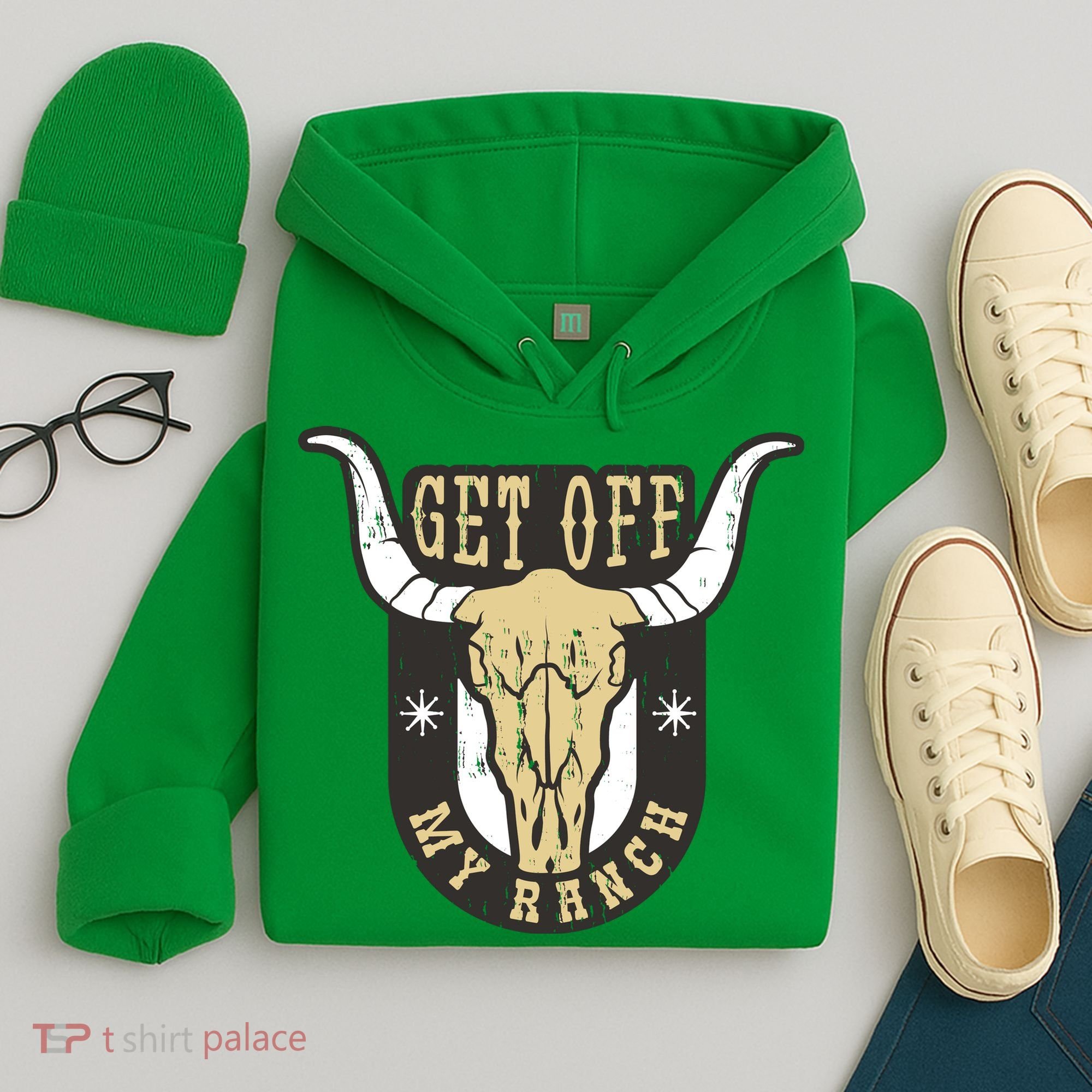 Get Off My Ranch Bull Hoodie