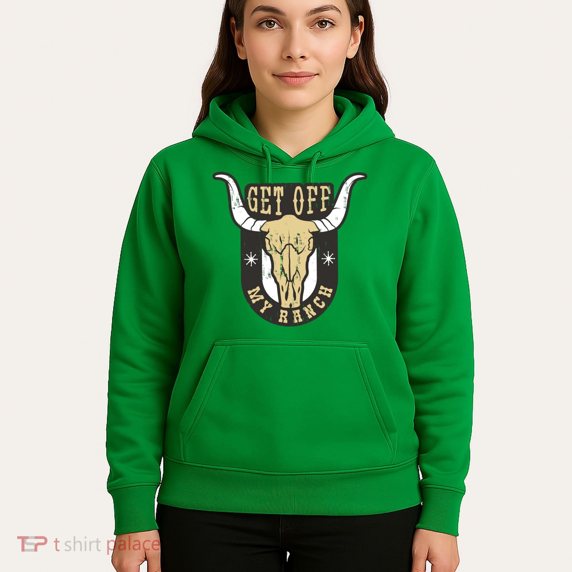 Get Off My Ranch Bull Hoodie