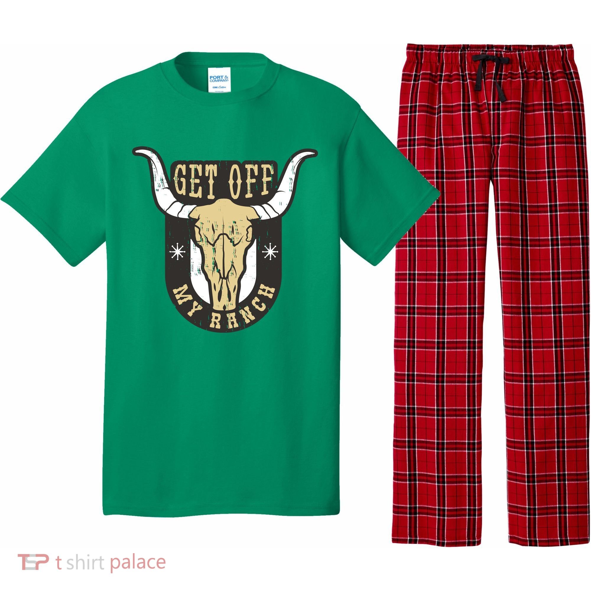 Get Off My Ranch Bull Pajama Set