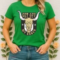 Get Off My Ranch Bull Women's T-Shirt thumb 2