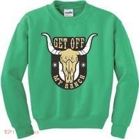 Get Off My Ranch Bull Kids Sweatshirt thumb 0