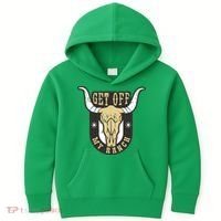 Get Off My Ranch Bull Kids Hoodie thumb 0