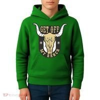 Get Off My Ranch Bull Kids Hoodie thumb 4