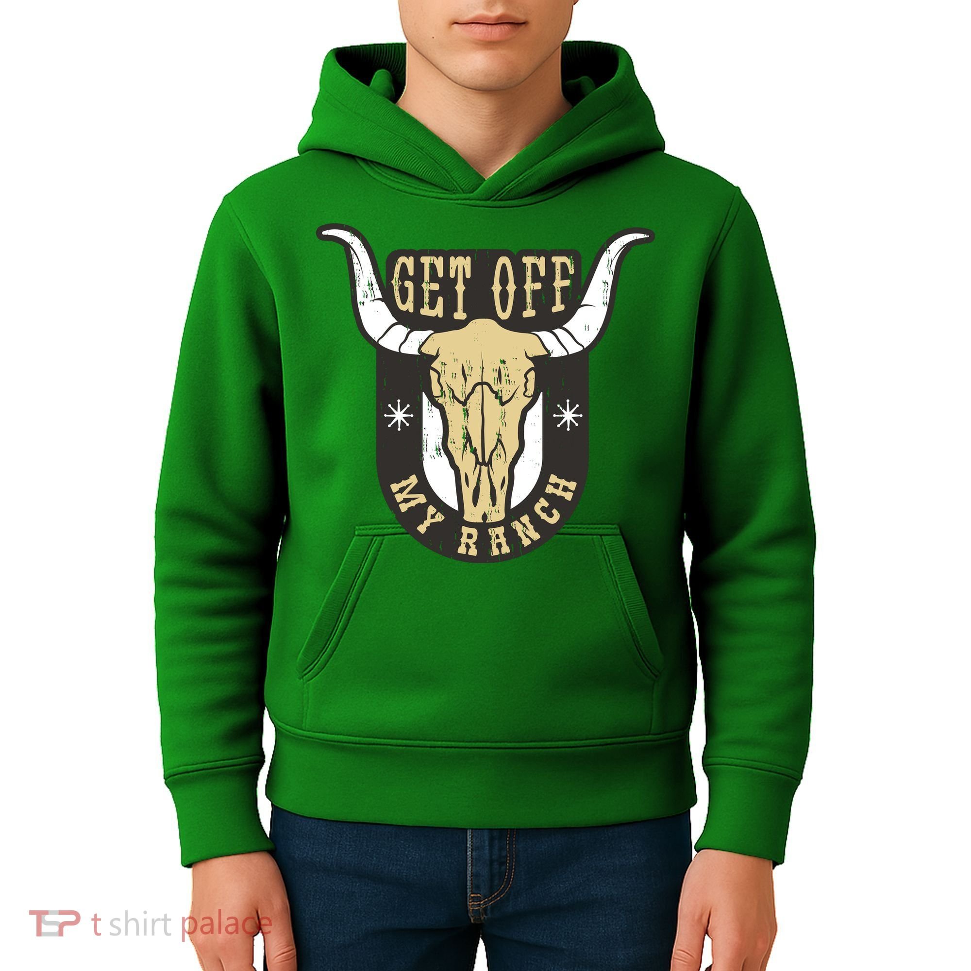 Get Off My Ranch Bull Kids Hoodie