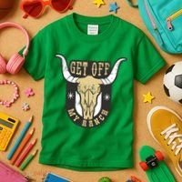 Get Off My Ranch Bull Kids T-Shirt thumb 3