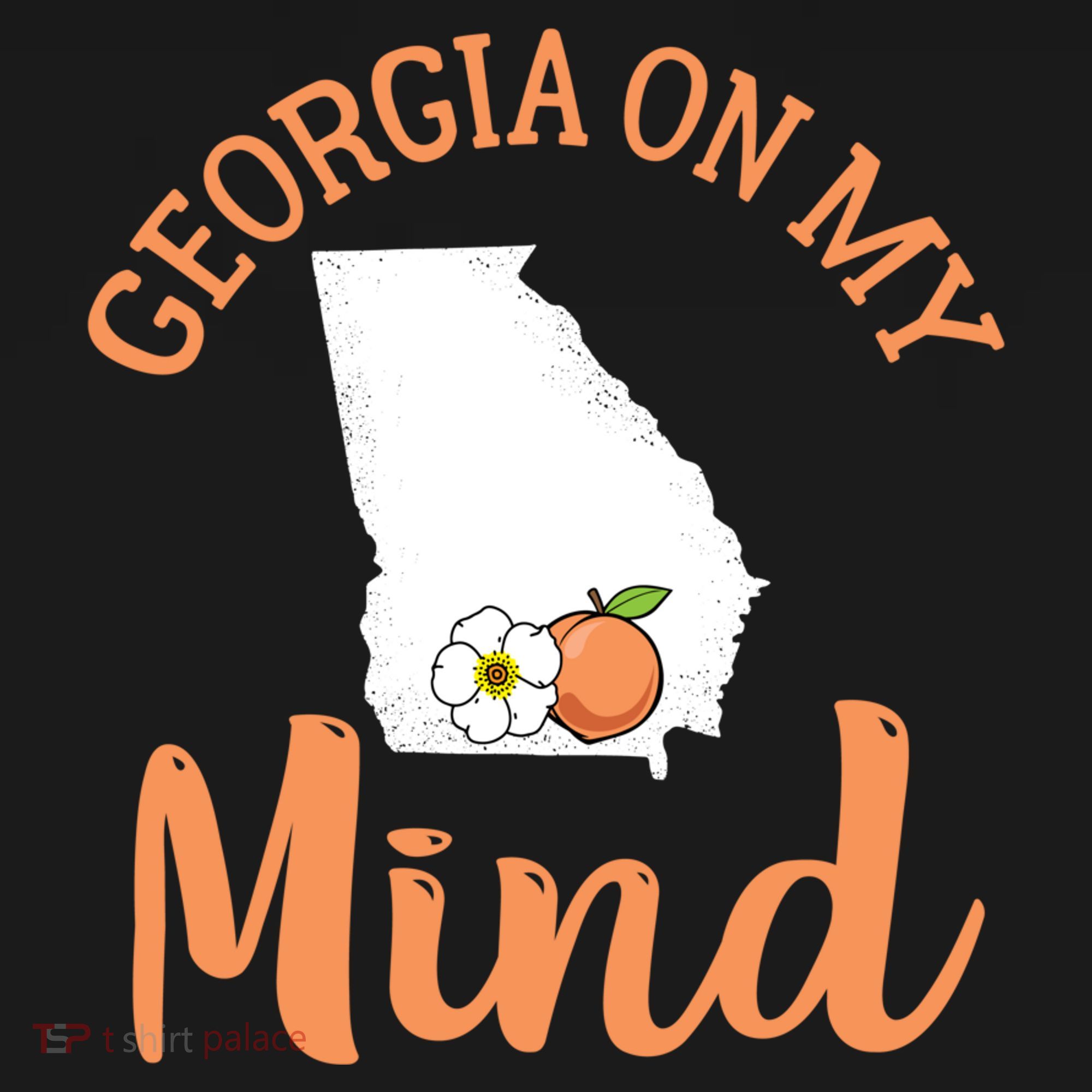 Georgia On My Mind GA Atlanta Peach Funny Southern State Ornament
