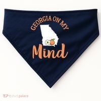 Georgia On My Mind GA Atlanta Peach Funny Southern State USA-Made Doggie Bandana thumb 0