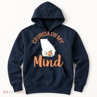 Georgia On My Mind GA Atlanta Peach Funny Southern State Hoodie thumb 0