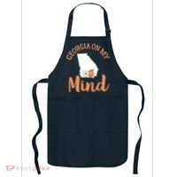 Georgia On My Mind GA Atlanta Peach Funny Southern State Apron thumb 0
