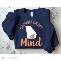 Georgia On My Mind GA Atlanta Peach Funny Southern State Sweatshirt thumb 2