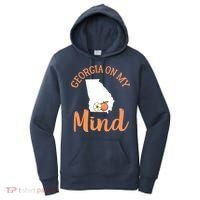 Georgia On My Mind GA Atlanta Peach Funny Southern State Women's Hoodie thumb 0