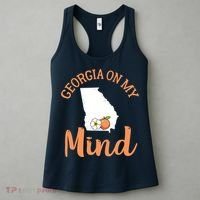 Georgia On My Mind GA Atlanta Peach Funny Southern State Women's Tank Top thumb 3