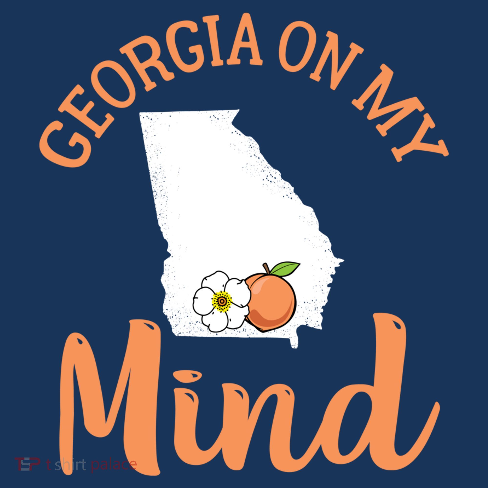 Georgia On My Mind GA Atlanta Peach Funny Southern State Women's Tank Top