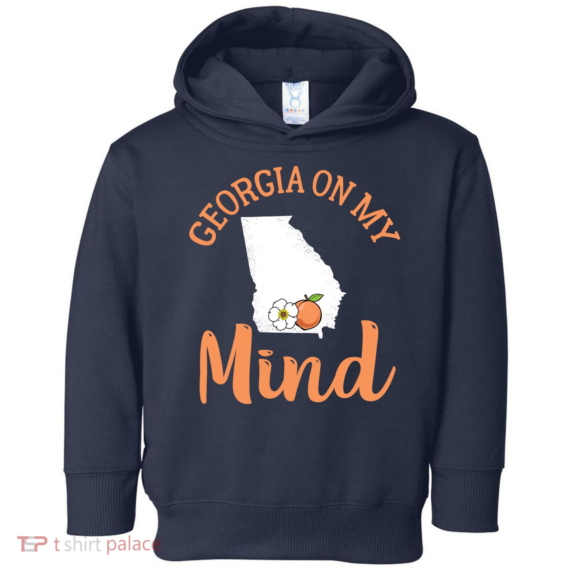 Georgia On My Mind GA Atlanta Peach Funny Southern State Toddler Hoodie