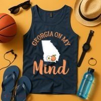 Georgia On My Mind GA Atlanta Peach Funny Southern State Tank Top thumb 4