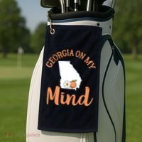 Georgia On My Mind GA Atlanta Peach Funny Southern State Golf Towel thumb 2