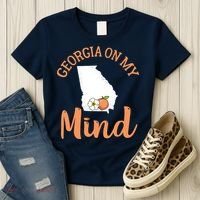 Georgia On My Mind GA Atlanta Peach Funny Southern State Women's T-Shirt thumb 3