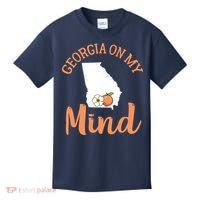 Georgia On My Mind GA Atlanta Peach Funny Southern State Kids T-Shirt thumb 0