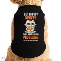 Get Off My Nerves Funny Multiple Sclerosis Awareness Gift Doggie Tank thumb 0