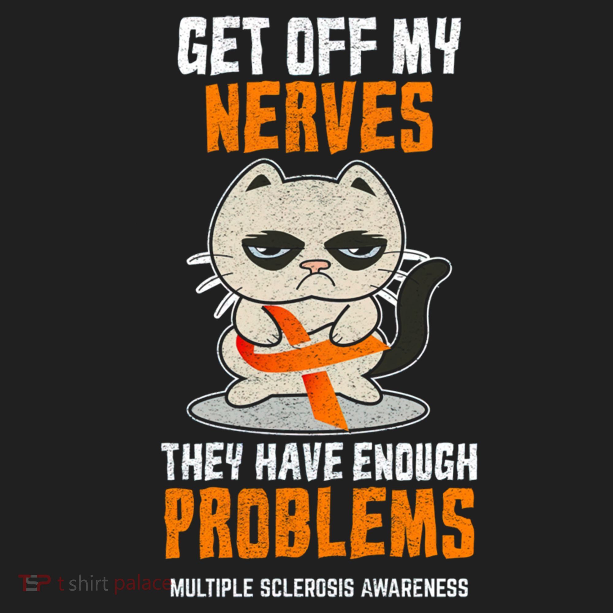 Get Off My Nerves Funny Multiple Sclerosis Awareness Gift Beanie