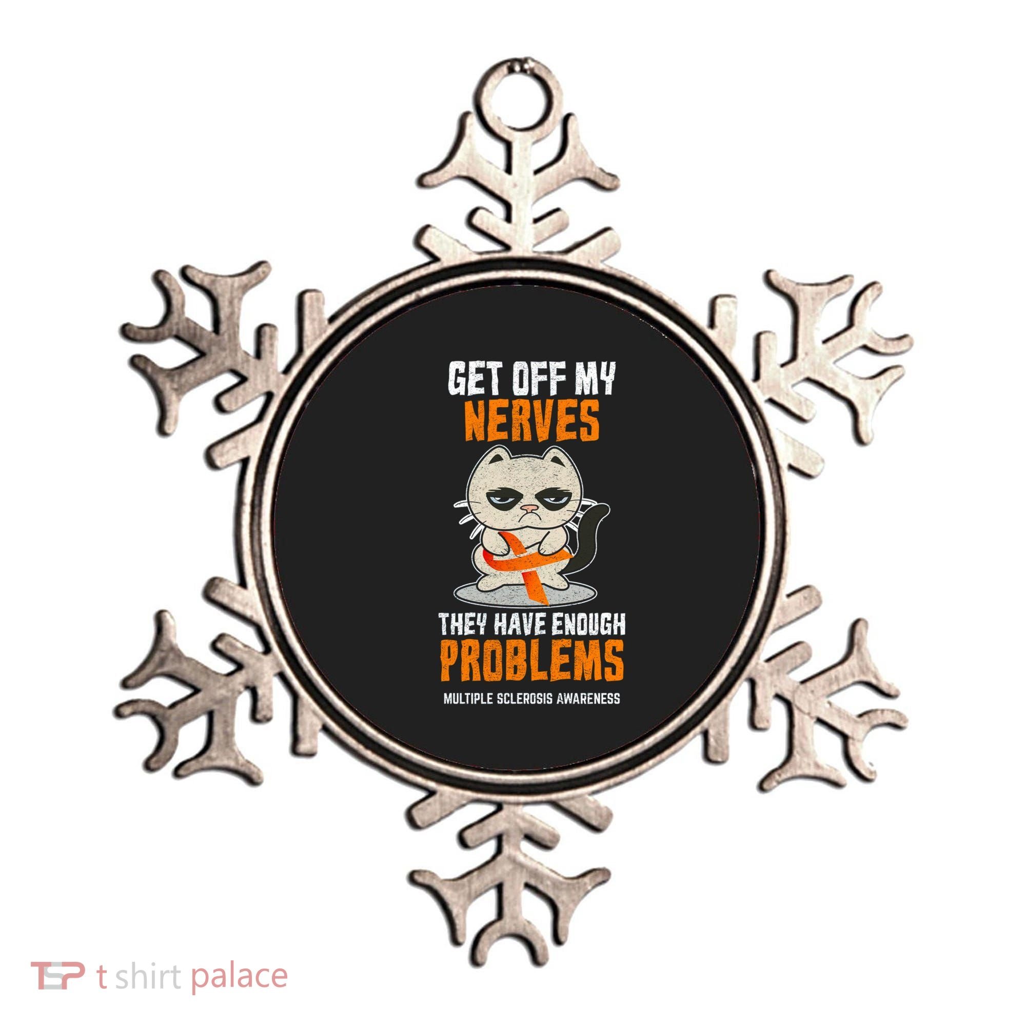 Get Off My Nerves Funny Multiple Sclerosis Awareness Gift Ornament