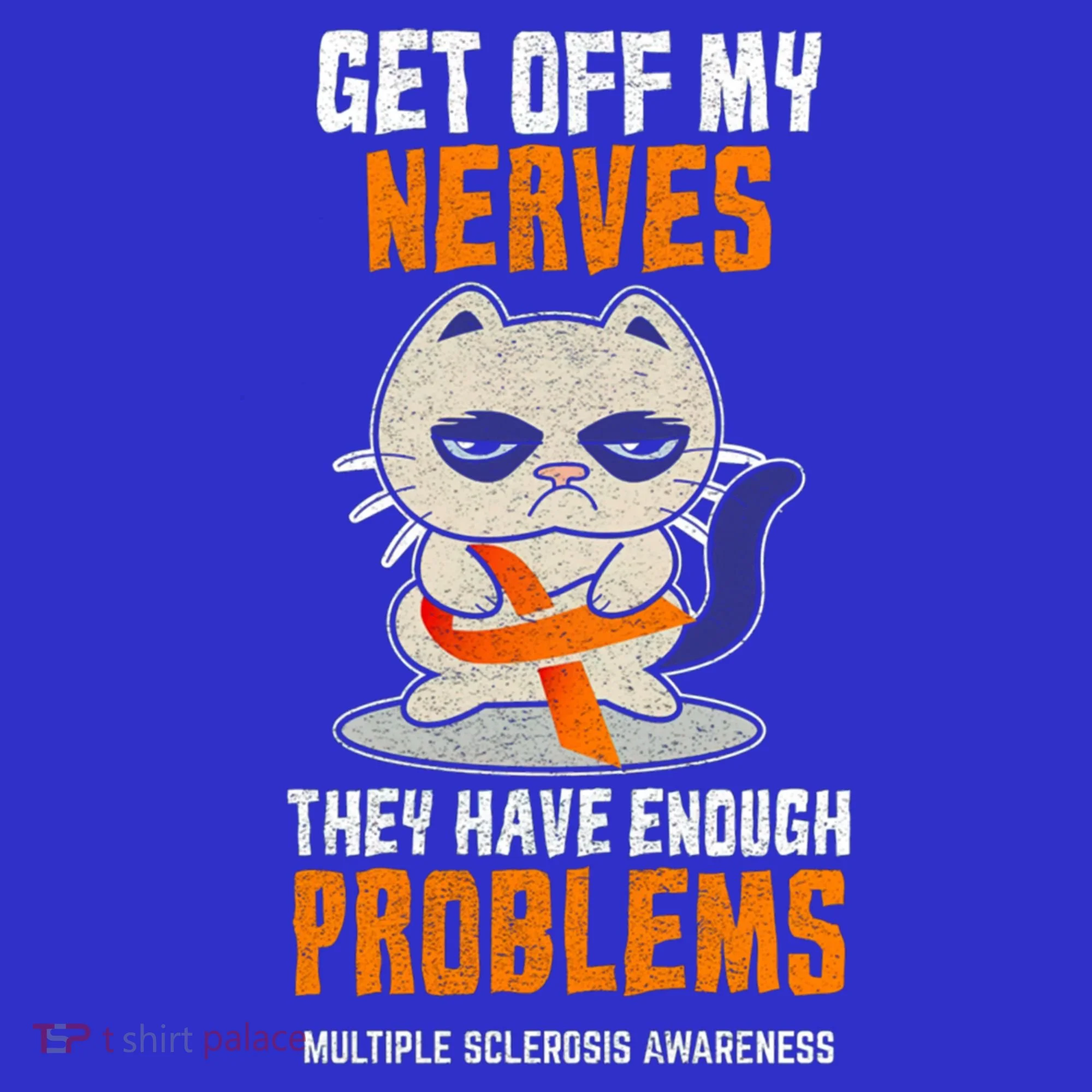 Get Off My Nerves Funny Multiple Sclerosis Awareness Gift Baby Bodysuit
