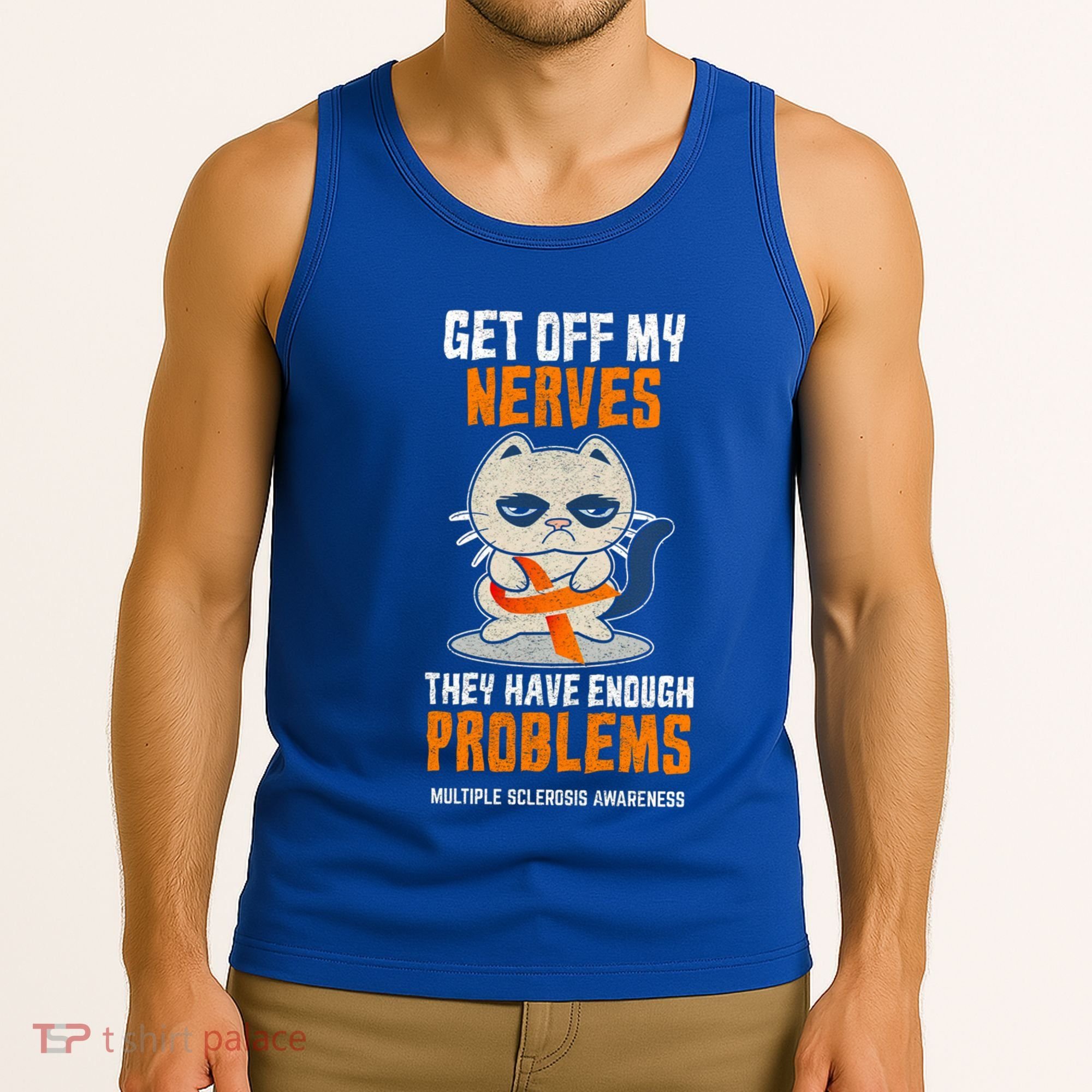 Get Off My Nerves Funny Multiple Sclerosis Awareness Gift Tank Top