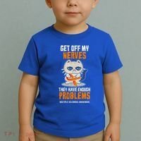 Get Off My Nerves Funny Multiple Sclerosis Awareness Gift Toddler T-Shirt thumb 2