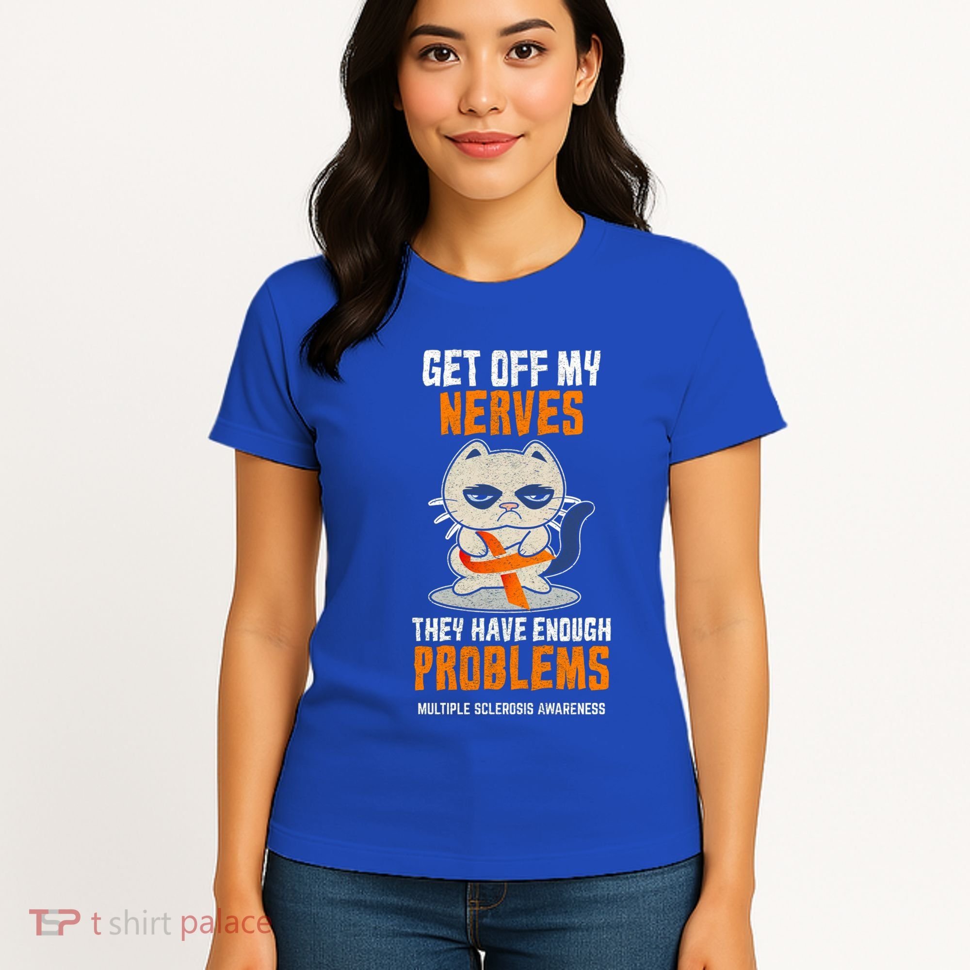 Get Off My Nerves Funny Multiple Sclerosis Awareness Gift Women's T-Shirt