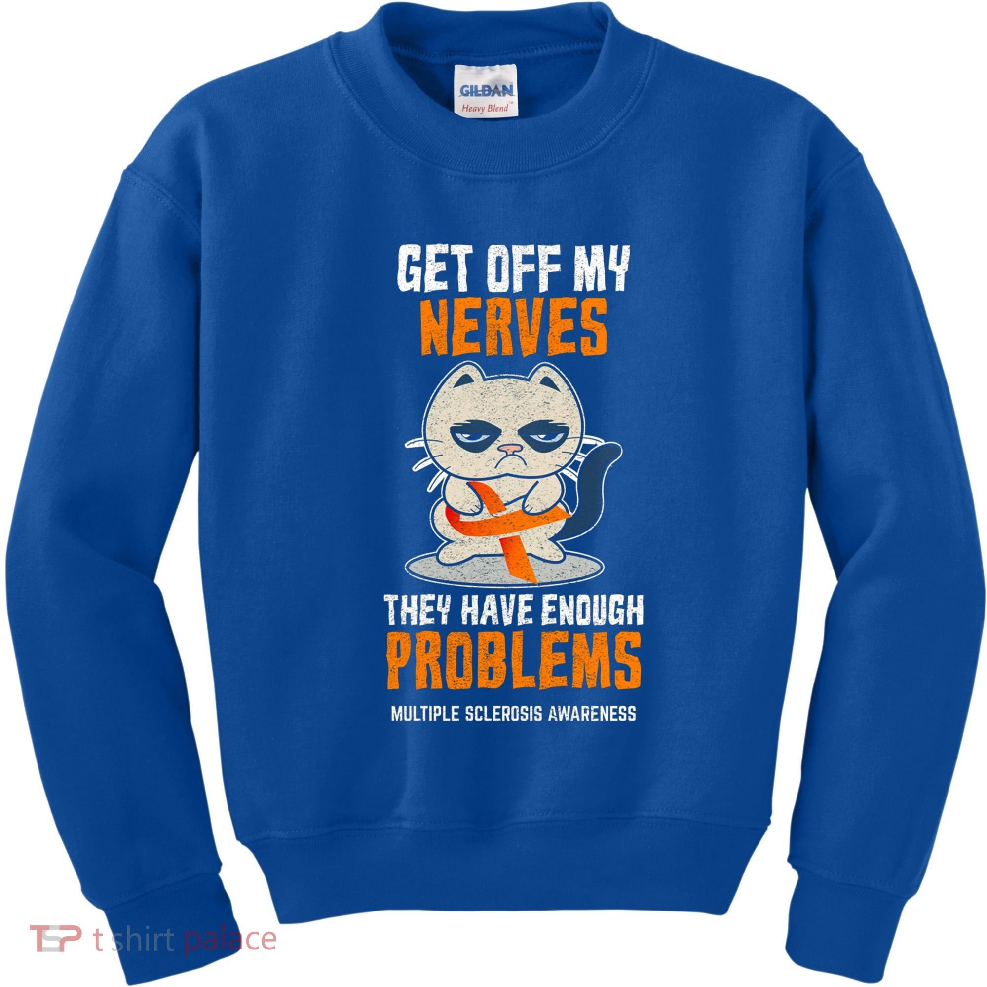 Get Off My Nerves Funny Multiple Sclerosis Awareness Gift Kids Sweatshirt