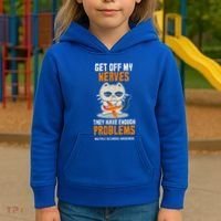Get Off My Nerves Funny Multiple Sclerosis Awareness Gift Kids Hoodie thumb 3