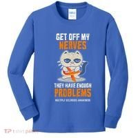 Get Off My Nerves Funny Multiple Sclerosis Awareness Gift Kids Long Sleeve Shirt thumb 0