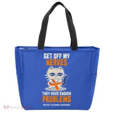 Get Off My Nerves Funny Multiple Sclerosis Awareness Gift Tote Bag