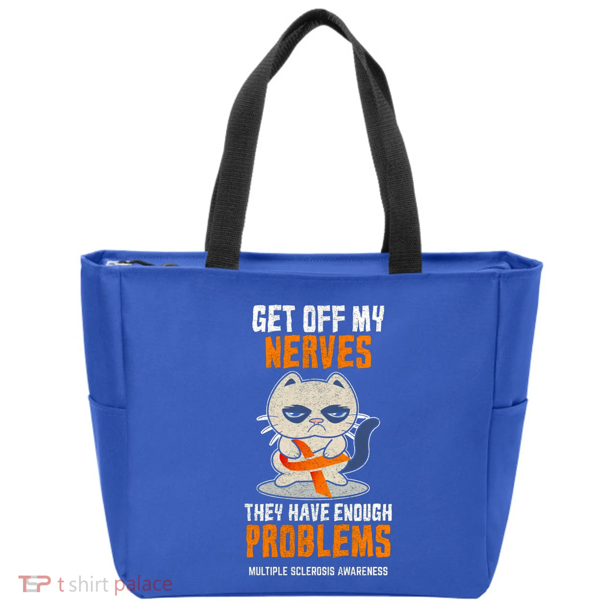 Get Off My Nerves Funny Multiple Sclerosis Awareness Gift Tote Bag