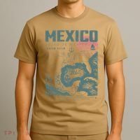 Gulf Of Mexico Vintage Map Nautical Ocean Adventure T-Shirt thumb 3