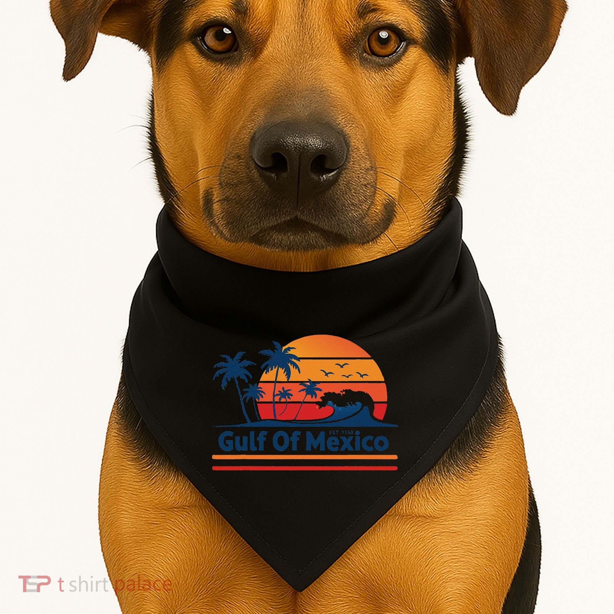 Gulf Of Mexico USA-Made Doggie Bandana