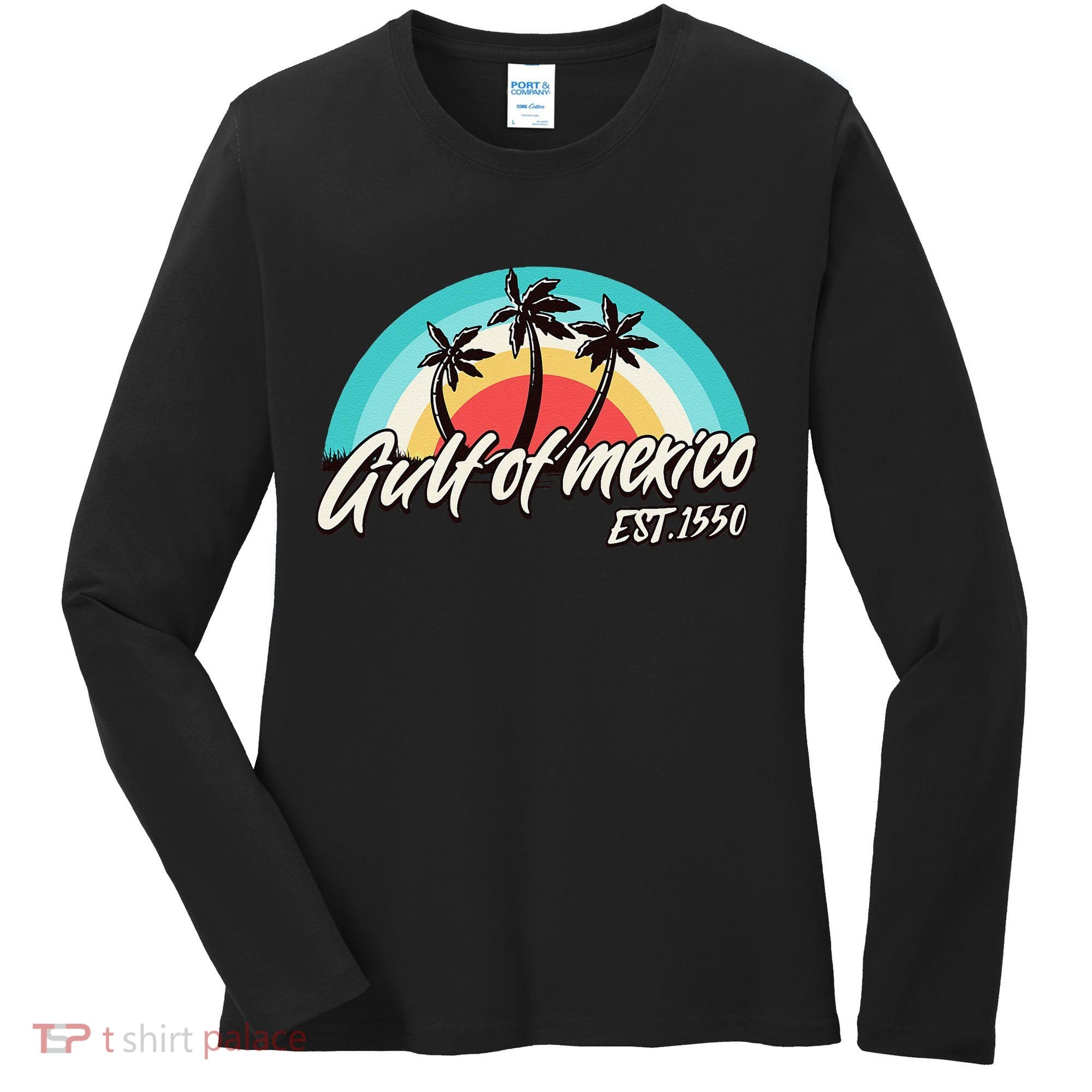 Gulf Of Mexico Est 1550 Women's Long Sleeve Shirt