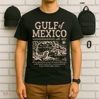 Gulf Of Mexico 1672 Historic Map Retro Gulfo Men Women Kids  T-Shirt thumb 6