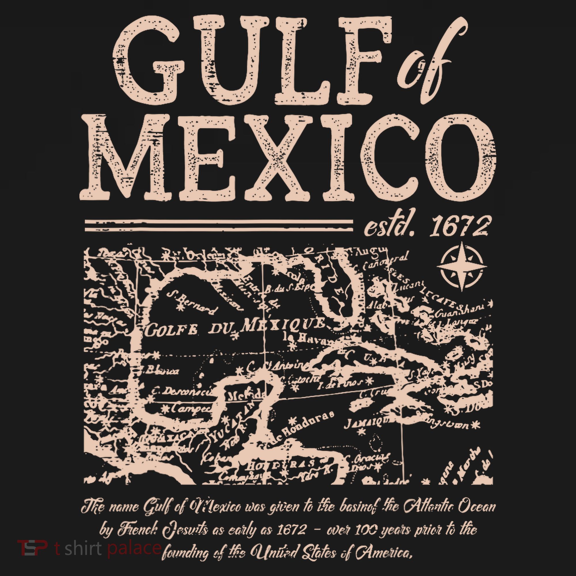 Gulf Of Mexico 1672 Historic Map Retro Gulfo Men Women Kids  Women's Tank Top