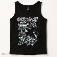 Grumpy Old Man Stuck Between Idk Idc And Idgaf Tank Top thumb 2