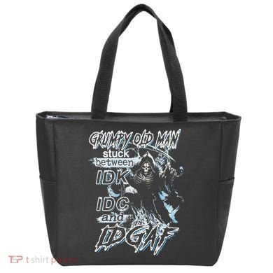 Grumpy Old Man Stuck Between Idk Idc And Idgaf Tote Bag